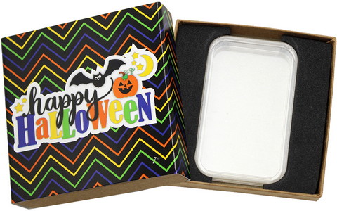 SilverTowne Natural Kraft Paper Gift Box with Halloween Box Sleeve & Capsule - Product Packaging [Add $5.00]